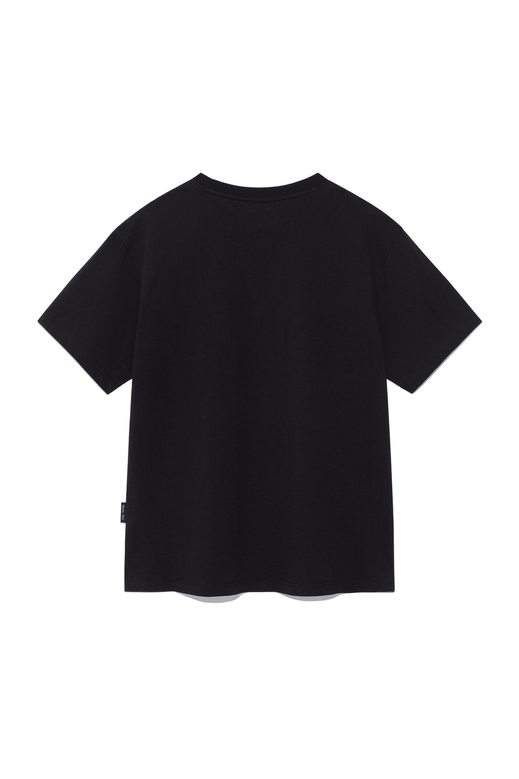 [matinkim] EMBROIDERY SMALL LOGO OVERSIZE TOP IN BLACK