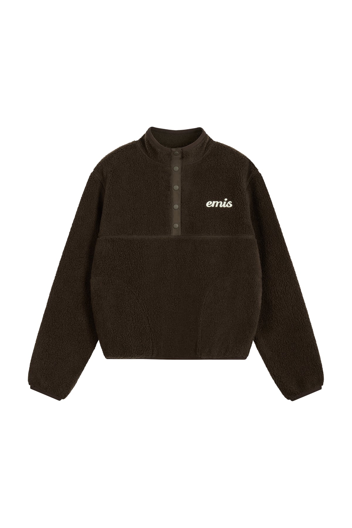 EMIS Half Neck Fleece Top-Brown