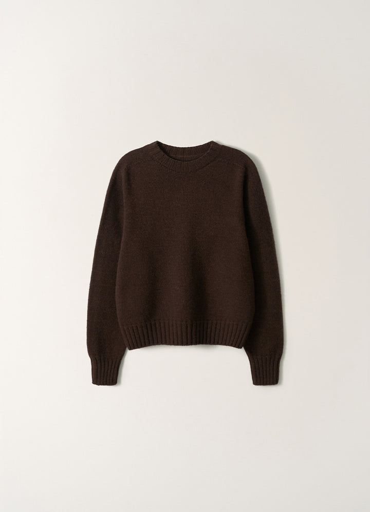 Nothing Written Bunny Wool Pullover Knit (D. Brown)