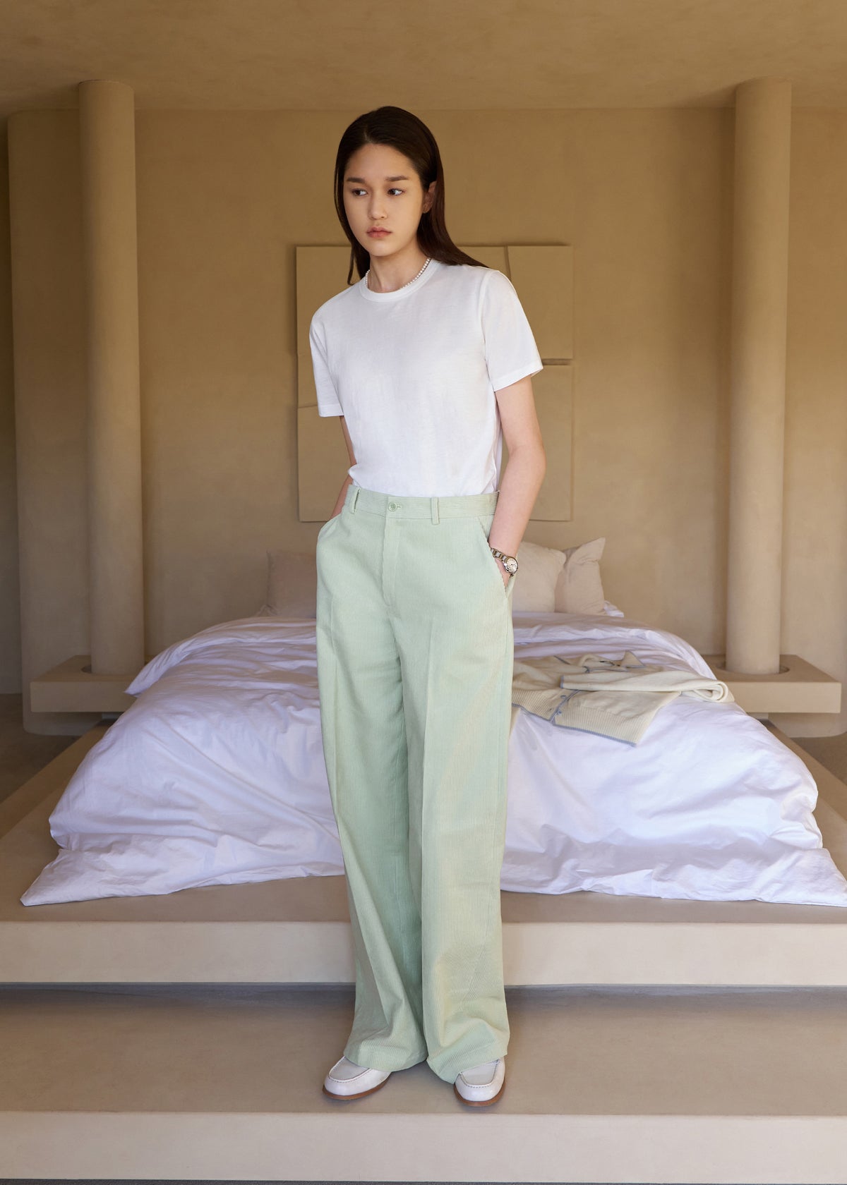 Grove Corduroy Pants Lime
