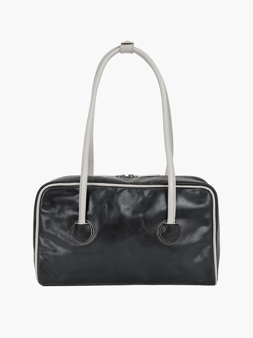 Margesherwood Soft Boston Piping black pull-up+light grey crinkle
