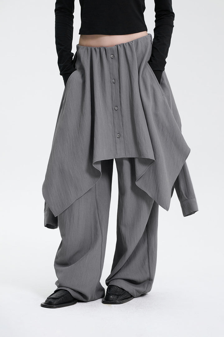 Treemingbird Shirt-Layered Pants Gray