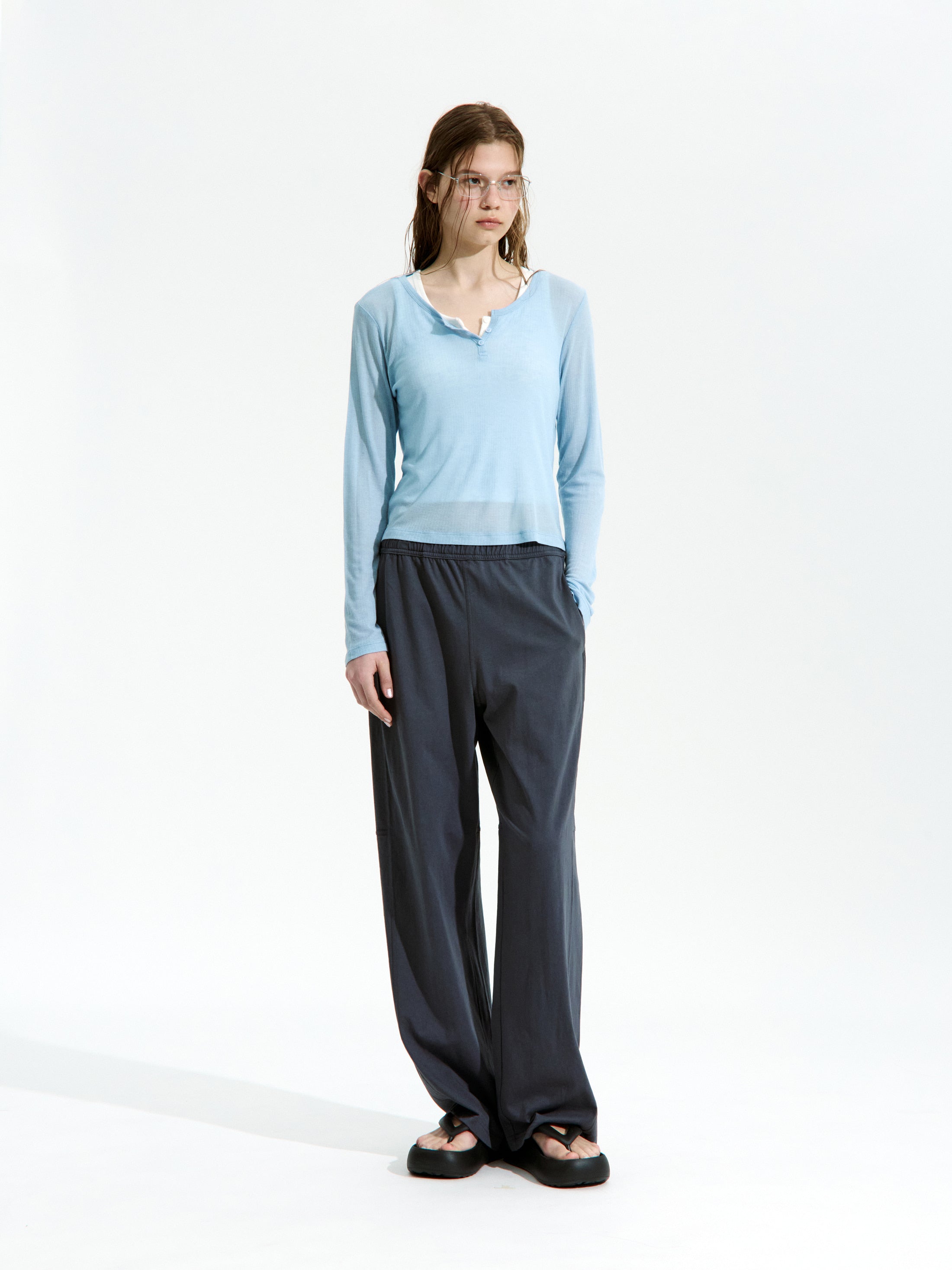 Low Classic Lc Single Jersey Sweat Pants - Charcoal