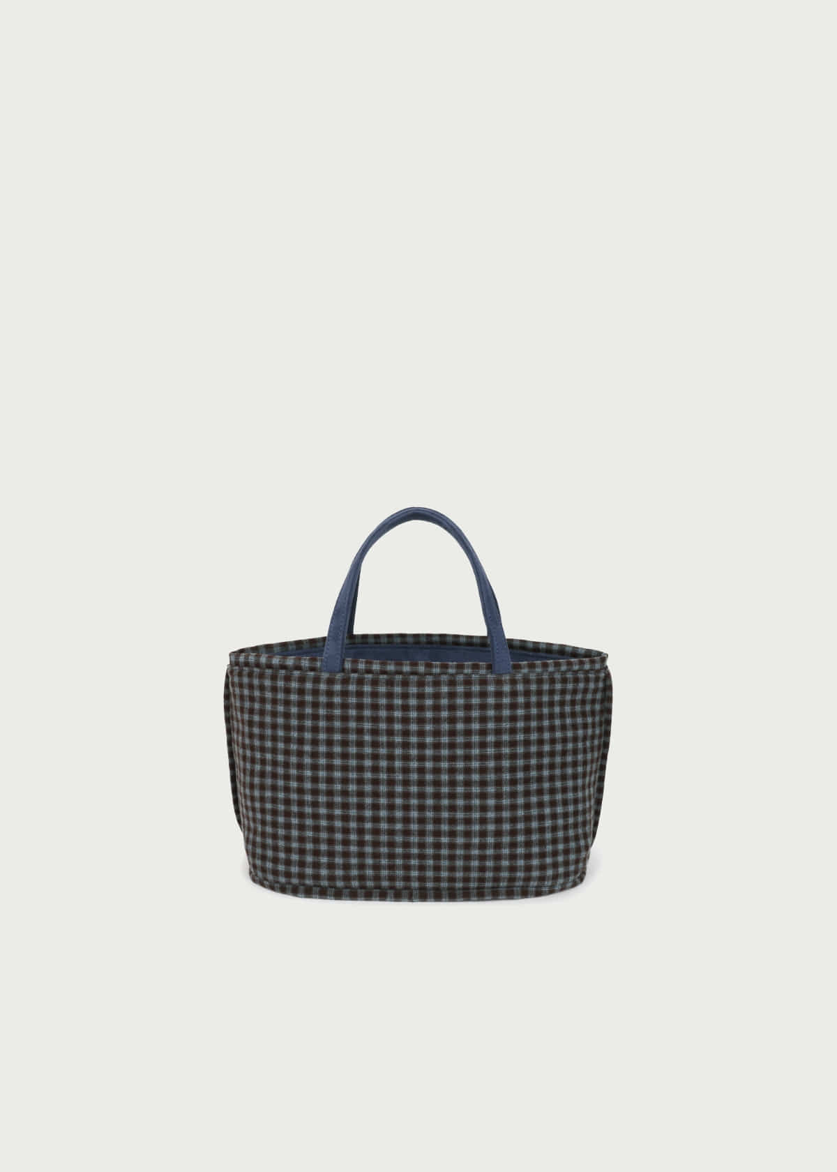Depound timber bag (check) - blue