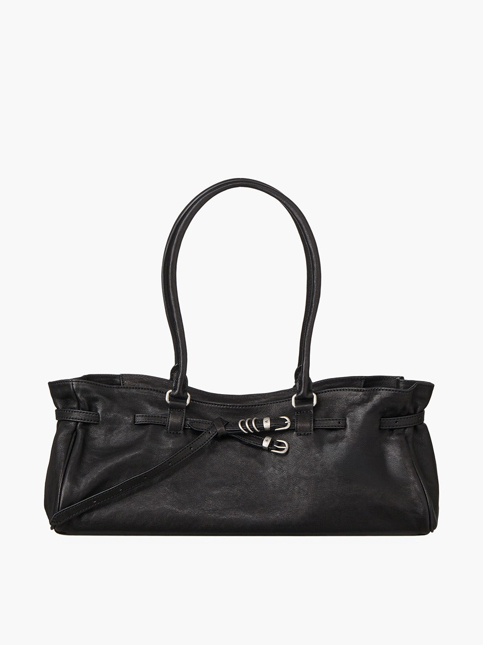 Margesherwood Soft Grandma Shoulder Bag black washed nappa