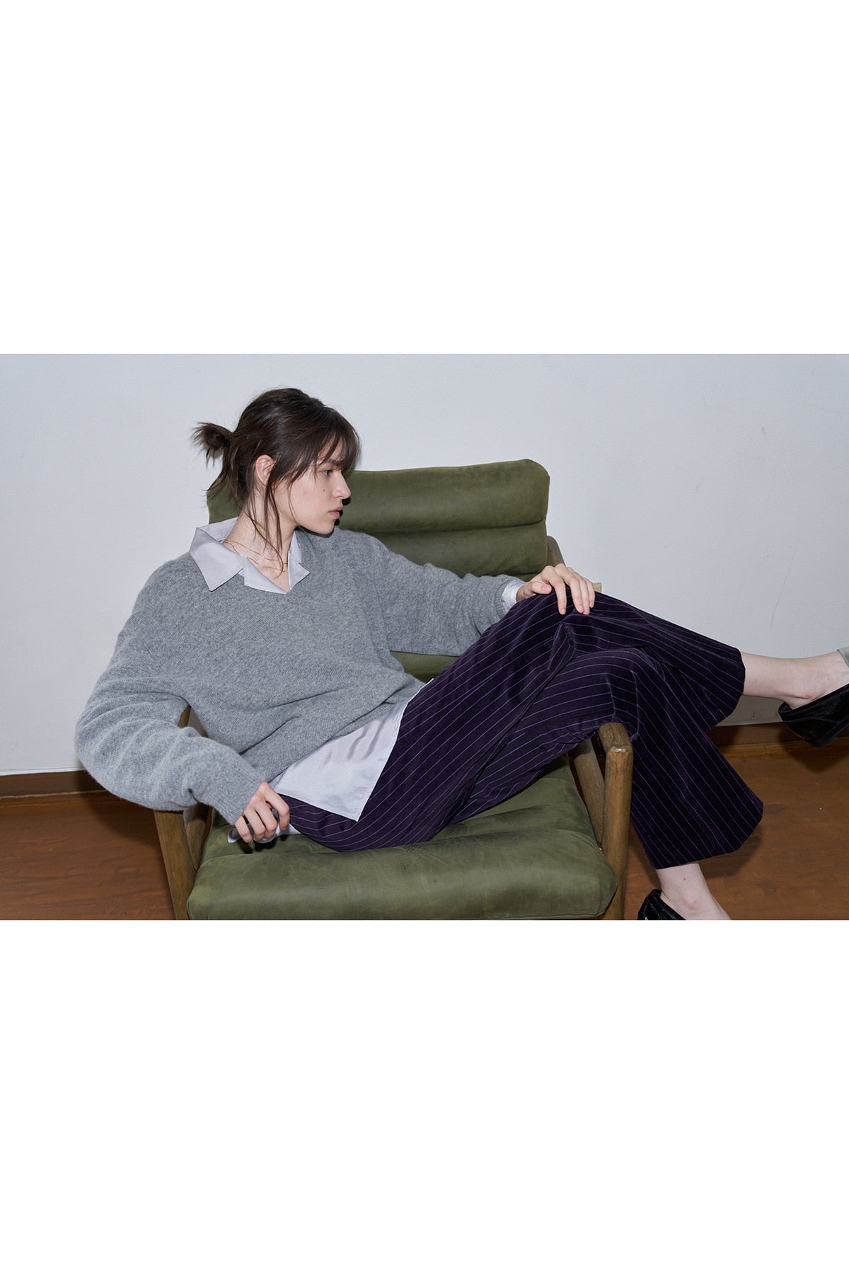 Overdueflair Classic Straight Slacks Purple