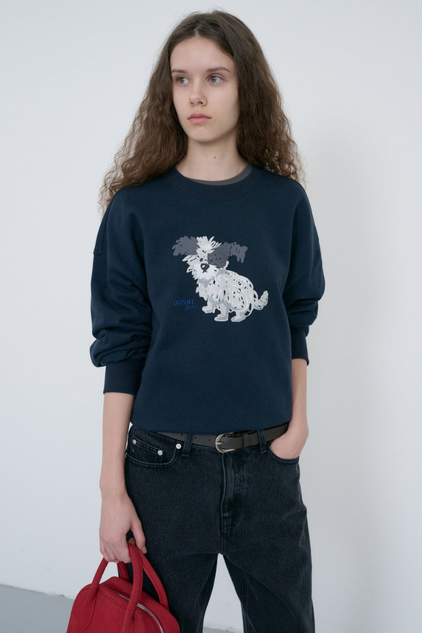 Dunst Unisex Puppy Sweatshirt French Navy