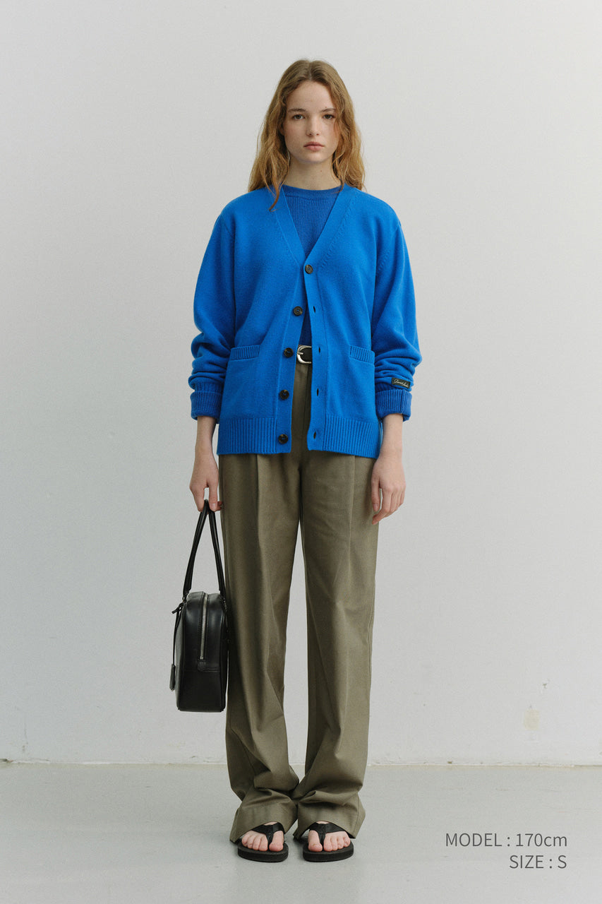 Dunst Unisex Boyfriend Knit Cardigan Blue