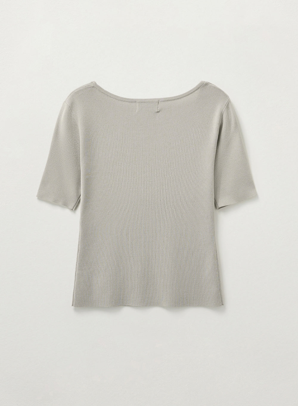 [satur] (W) Square Slim Fit Half Knit - Gray