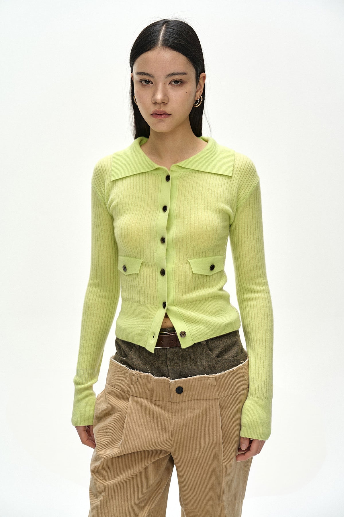 Andersson Bell Cashmere Hand Stitched Rib Cardigan