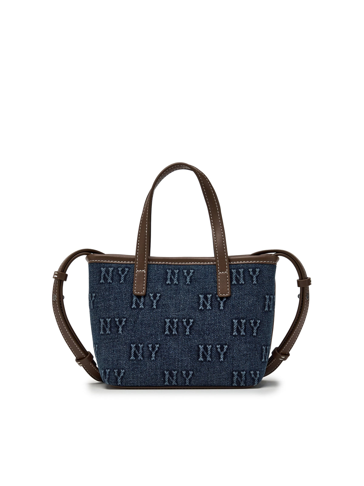 MLB Korea Classic Monogram Denim Embo Mini Cross Bag