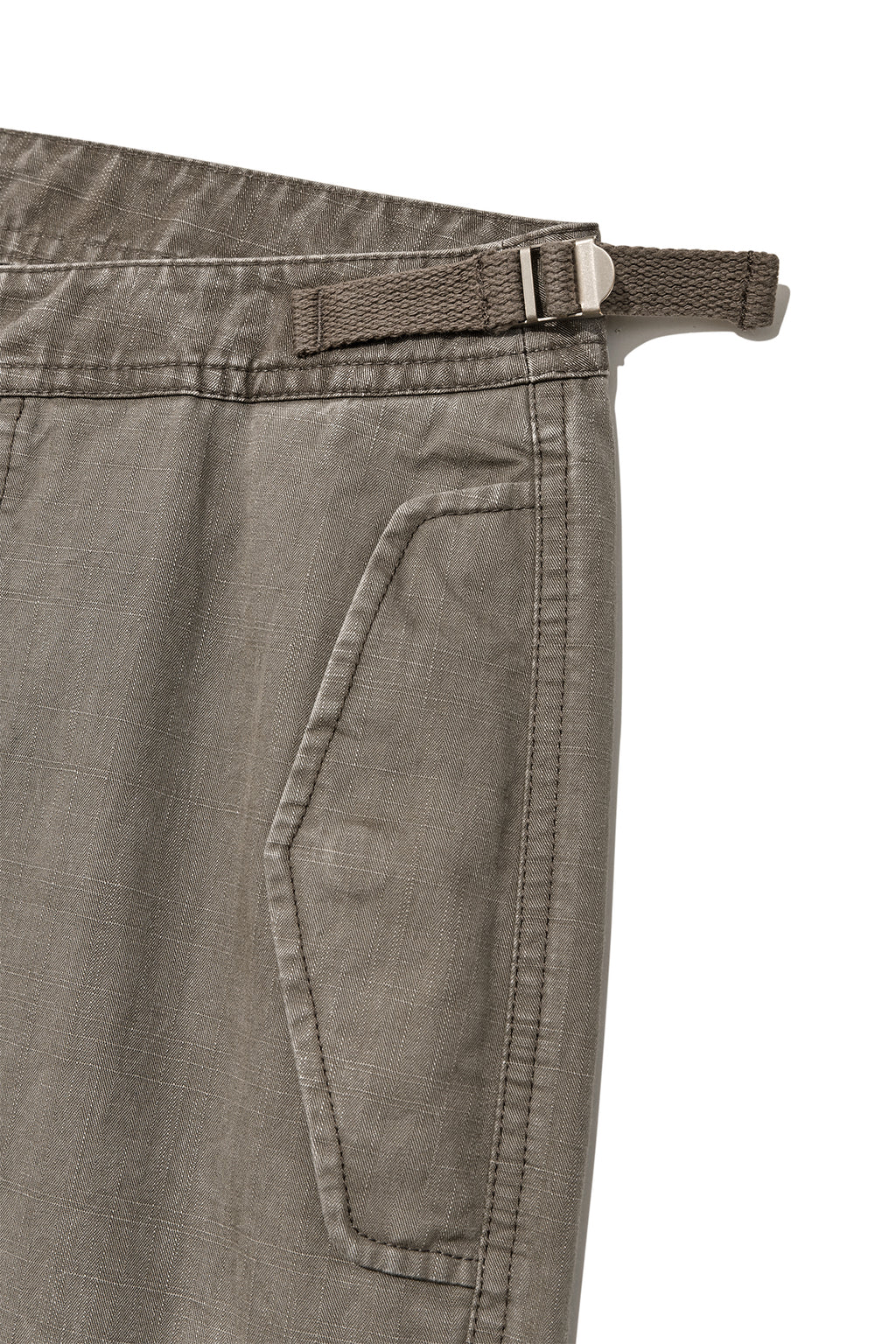 [matinkim] PATCH POINT WASHED COTTON PANTS IN BROWN