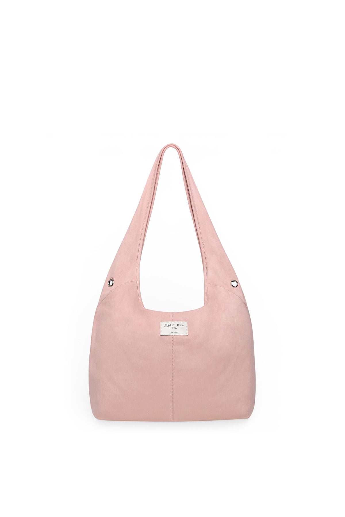 Matinkim Logo Point Suede Round Ecobag IN Pink