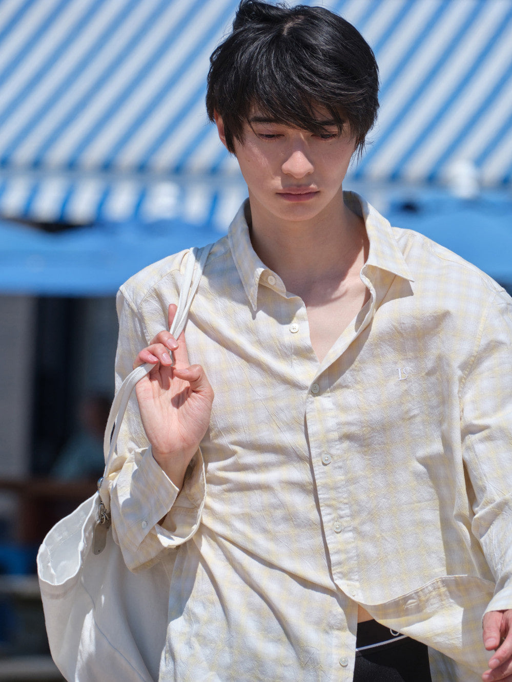 Low Classic Regular-Fit Lc Sheer Checked Shirt Yellow