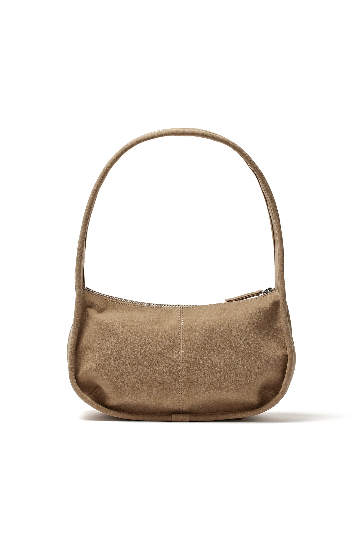 [matinkim] ZIP AROUND SUEDE SHOULDER BAG IN BEIGE