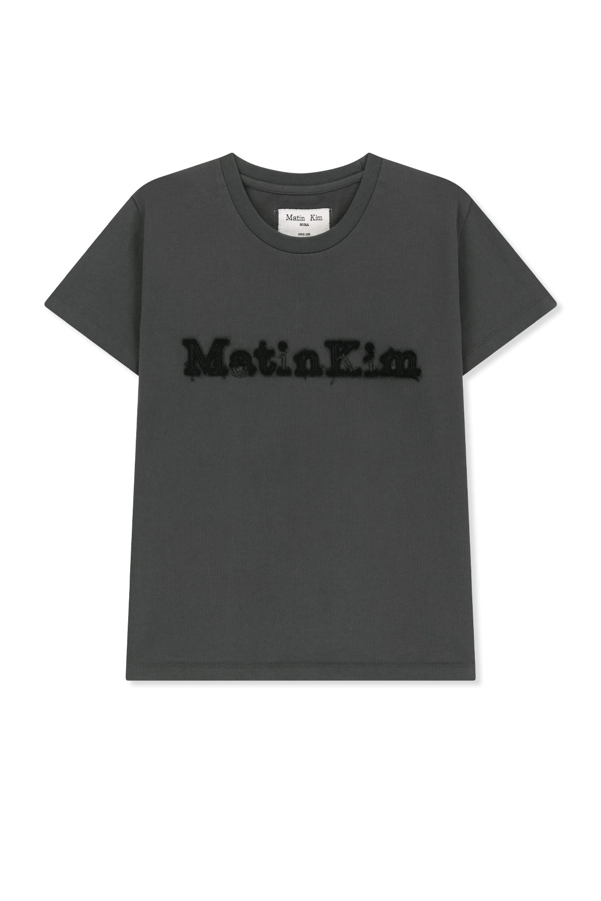 Matinkim Applique Logo Slim Top IN Charcoal