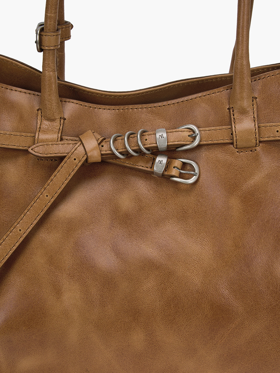 Margesherwood Grandma Used Bag Large saddle brown pull-up