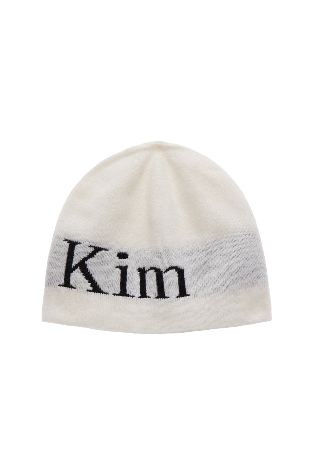 [matinkim] LOGO JACQUARD SHORT BEANIE IN WHITE