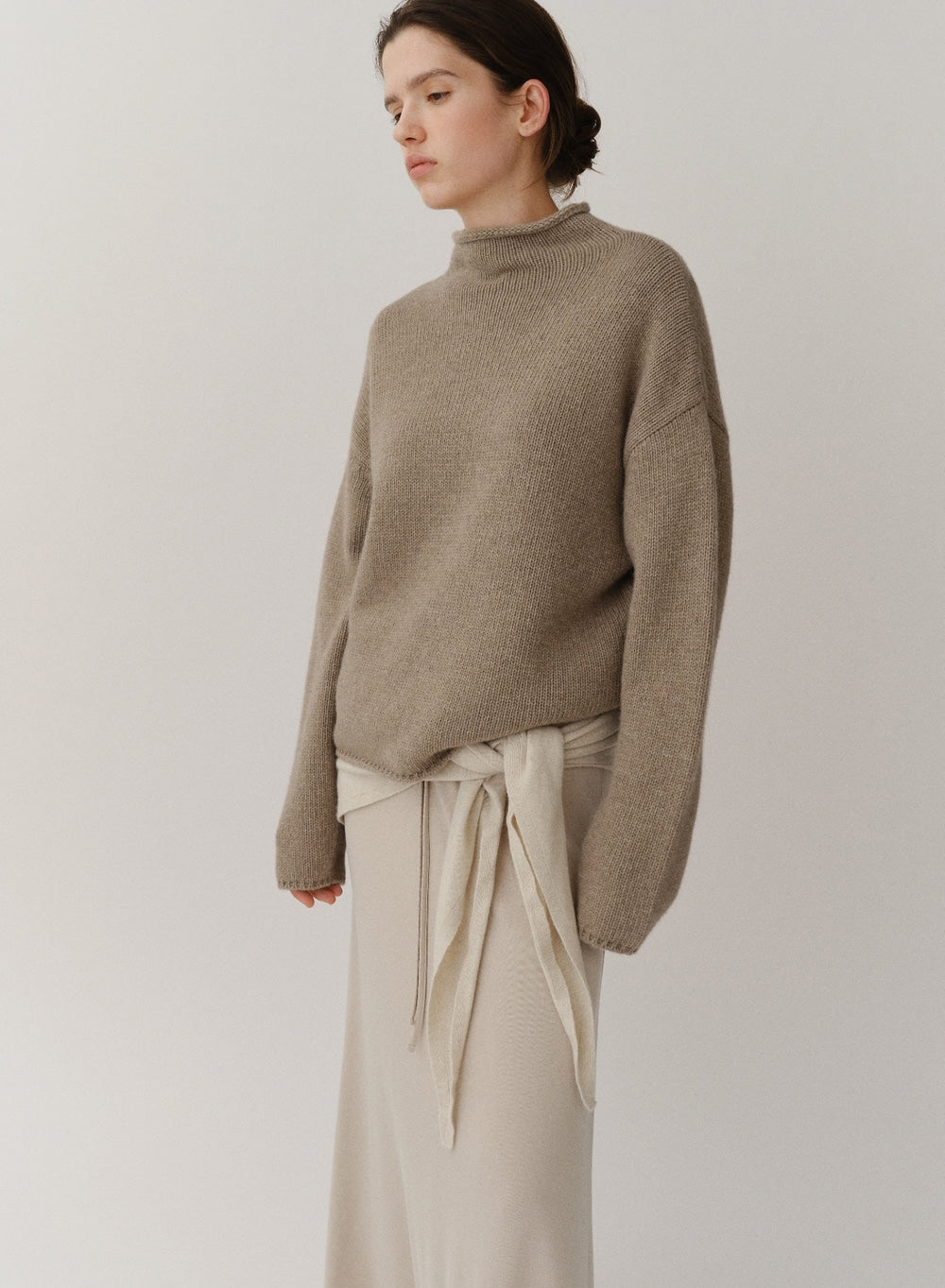 Kindersalmon Esmé Jersey Skirt Chalk