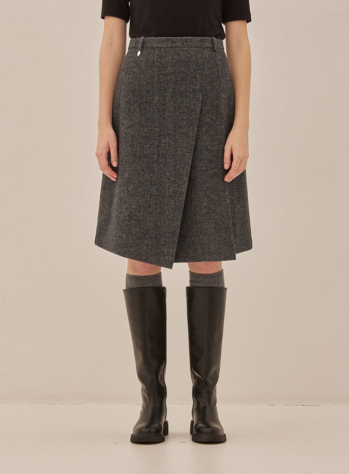 Mango Maniplease Mellin Wool Skirt