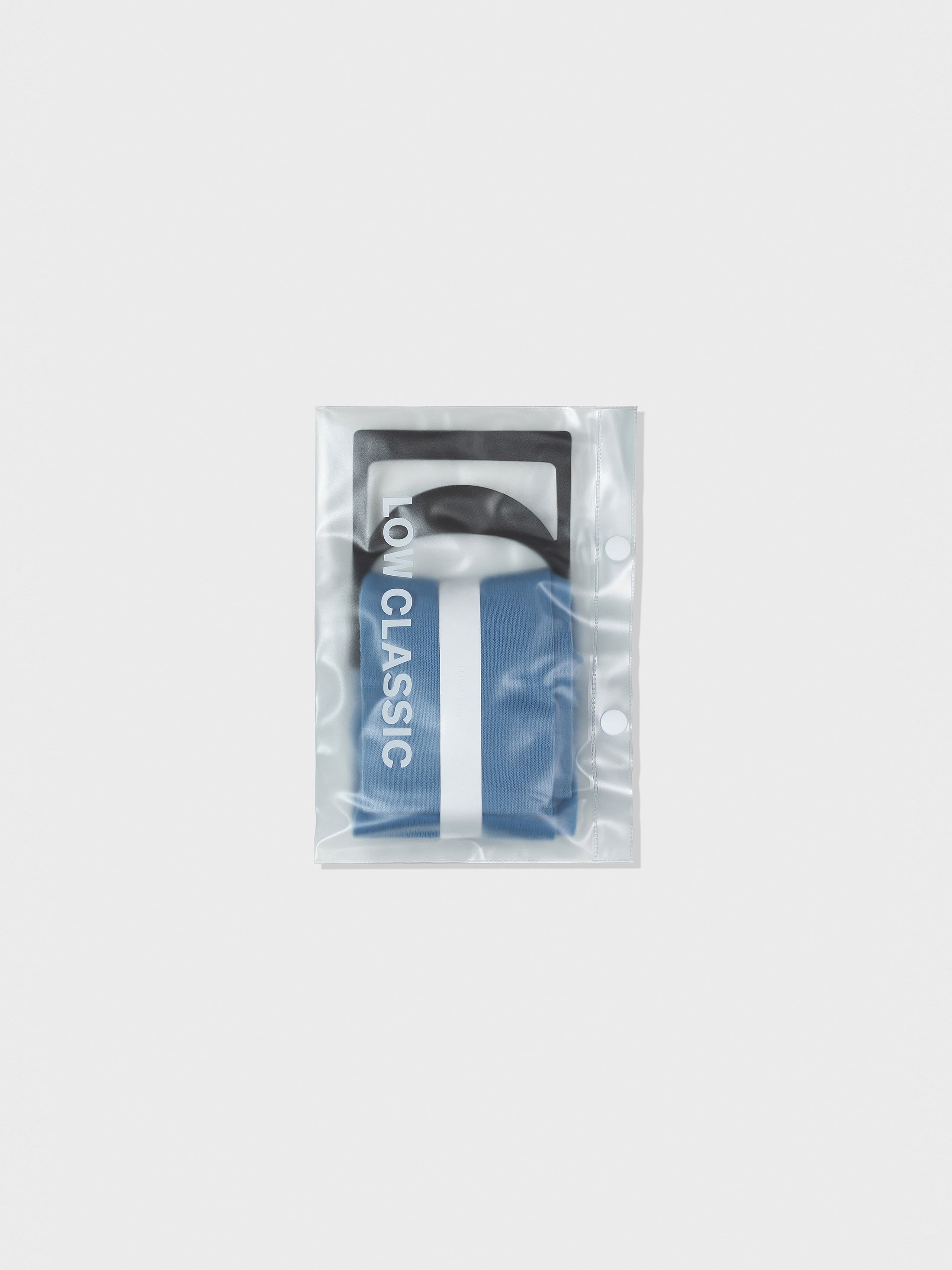 Low Classic Shirring Long Socks Blue