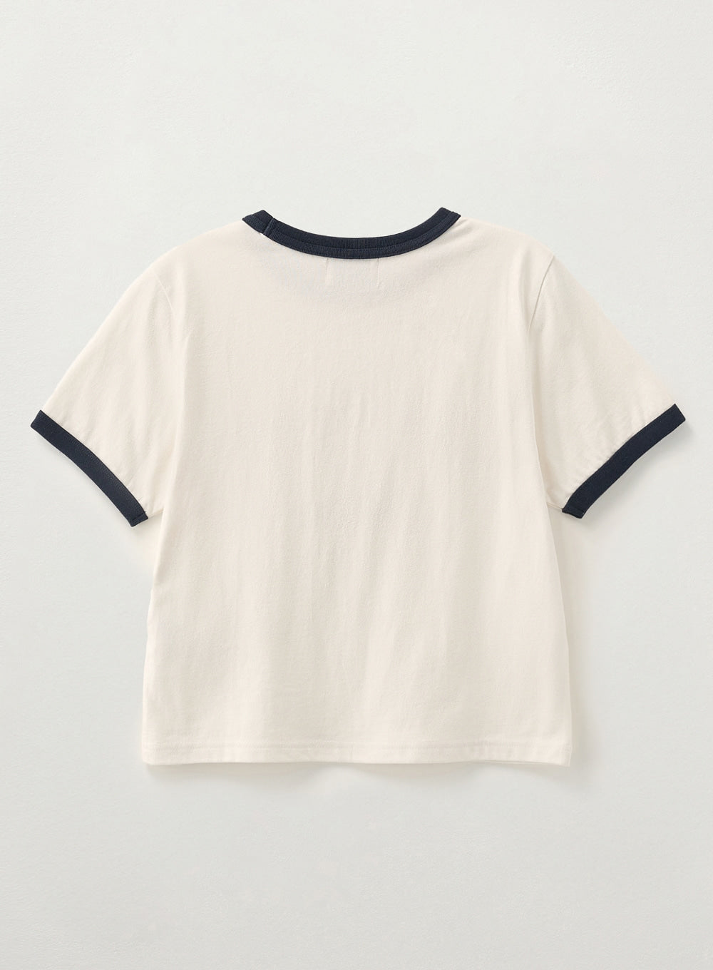 [satur] (W) Bon Voyage Ringer T-Shirt - Cream Navy