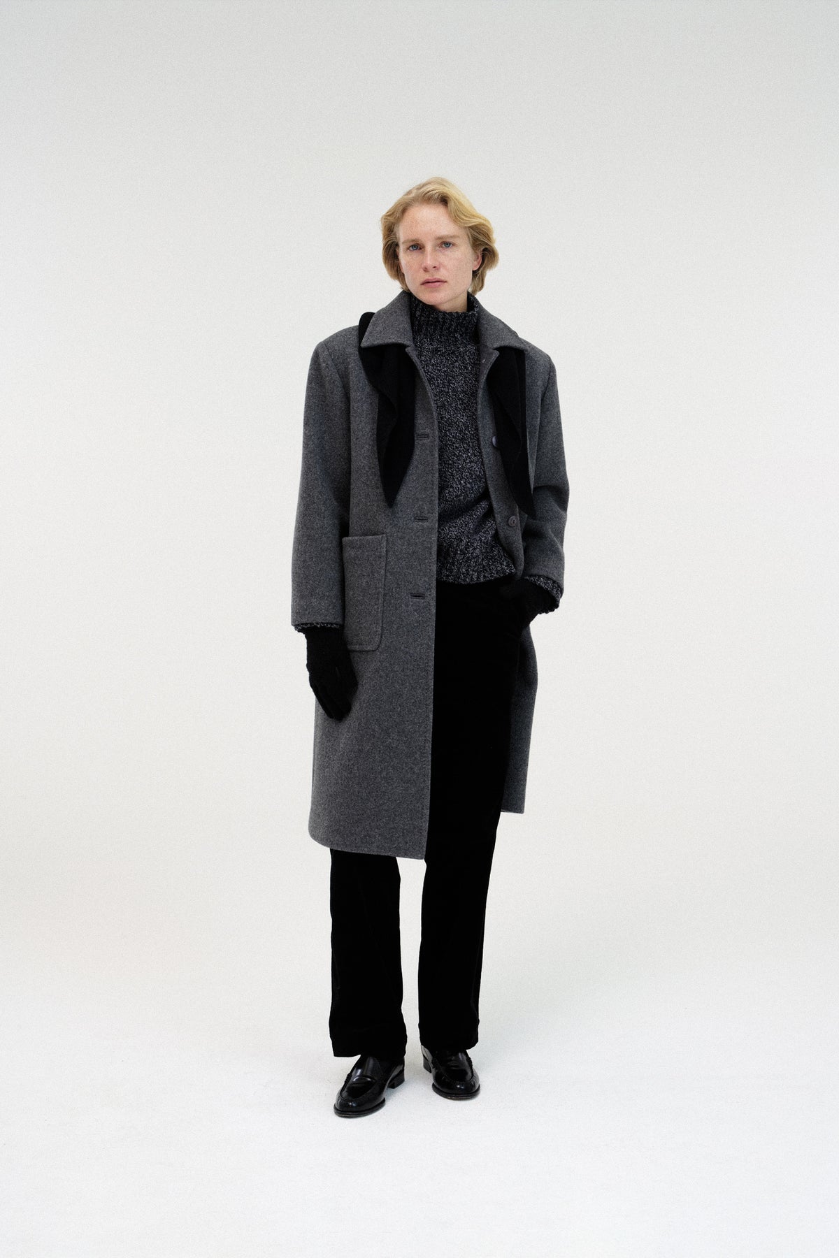 Nothing Written Rohmer long wool coat (Dark gray)