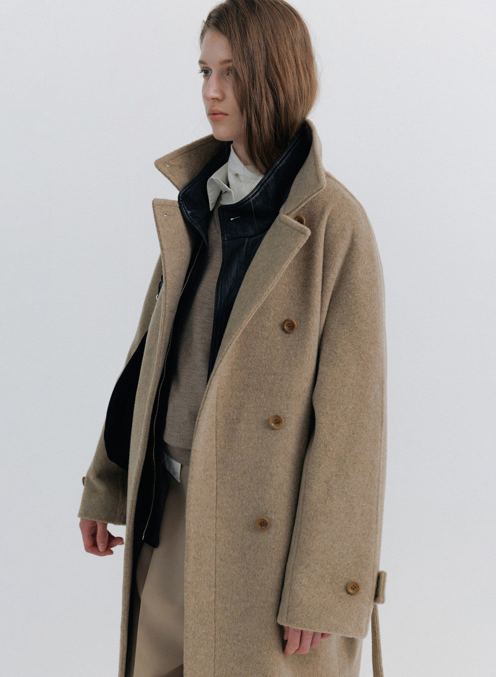 Kindersalmon Poster Wool Coat Sage