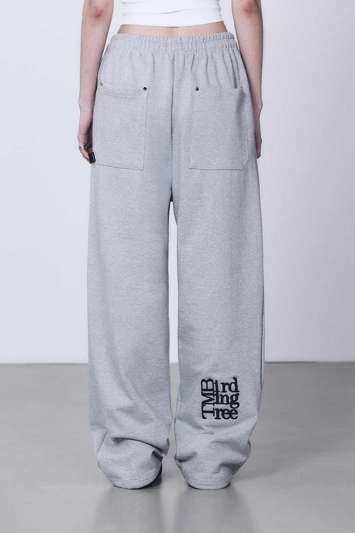 Treemingbird Tmb Square Logo Sweat Pants Gray