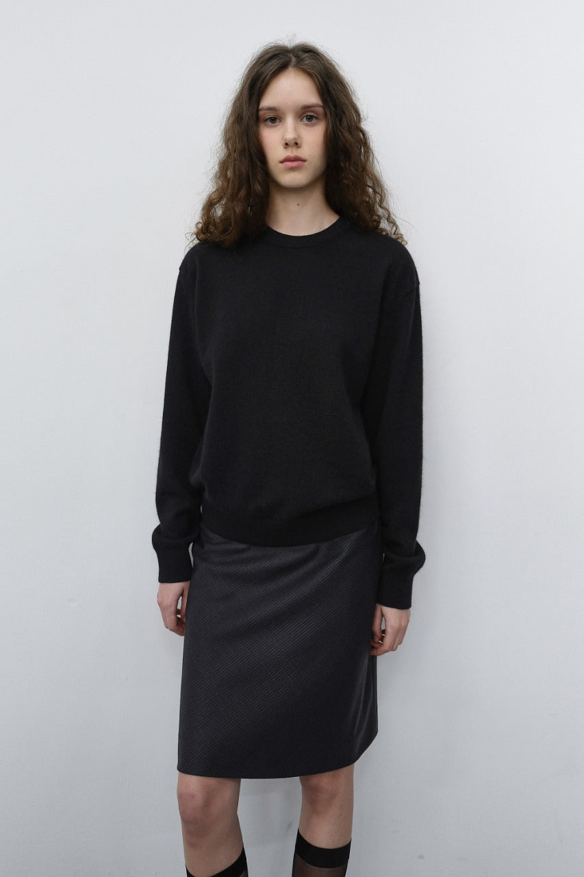Dunst Unisex Essential Crewneck Sweater Black