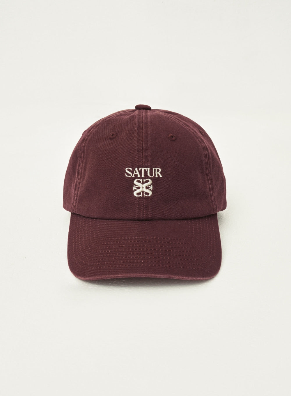 [satur] Apero Logo Washed Ball Cap - Burgundy