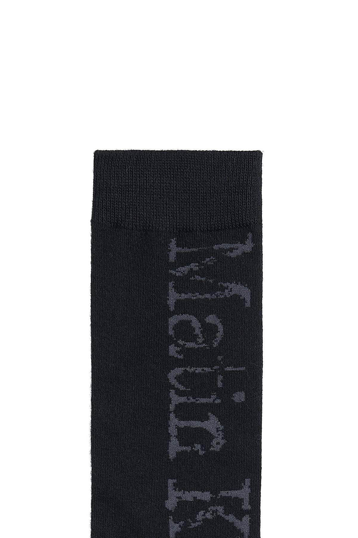Matinkim Cracked Logo Jacquard Socks IN Black