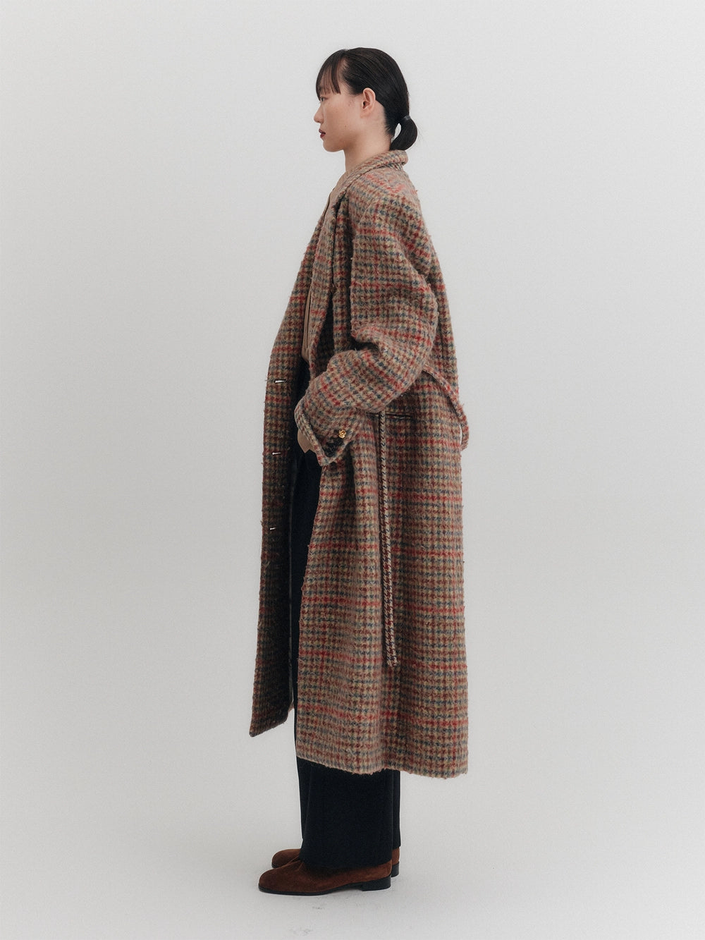 EENK Tailored Belted Long Coat - Multi