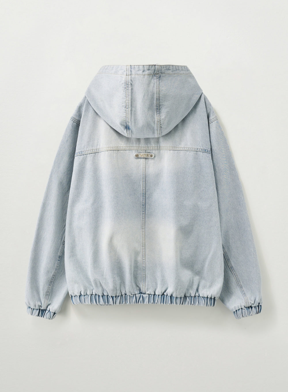 Satur Teo Denim Blouson Jacket - Light Blue