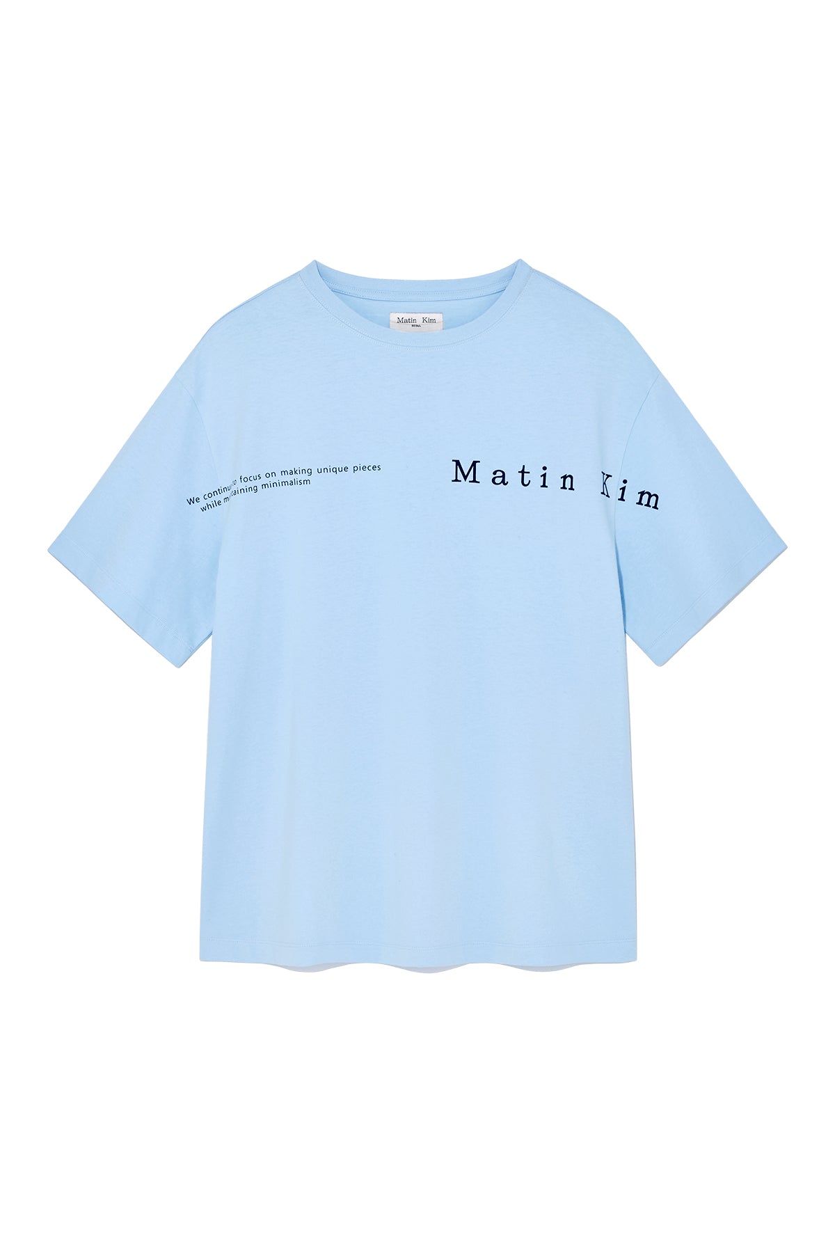 Matinkim Half Text Logo Top For Men IN Sky