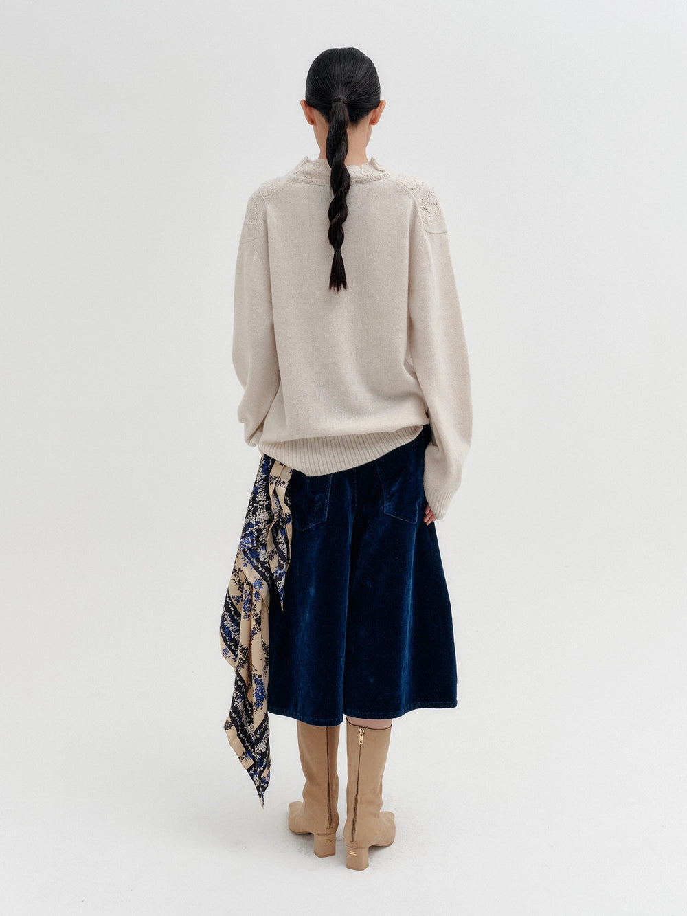 EENK Relaxed Curve Shorts - Navy