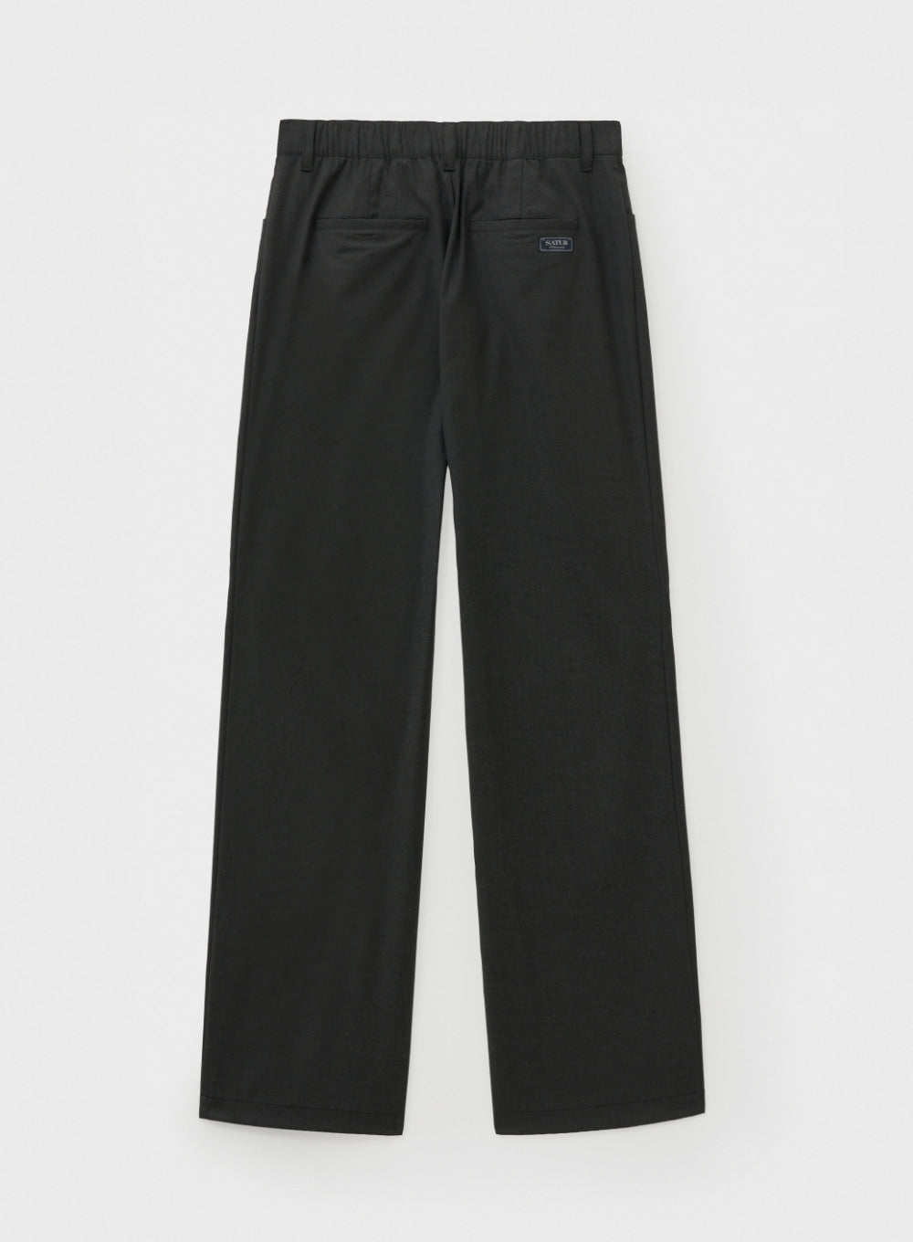 [satur] Classic One Tuck Easy Pants - Charcoal