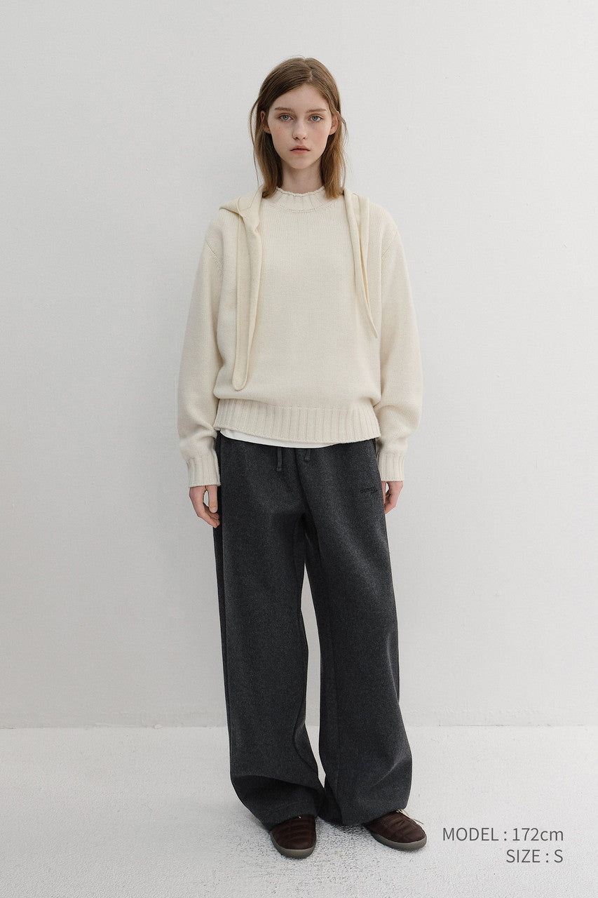 Dunst Unisex Jersey Wide Pants Charcoal Grey