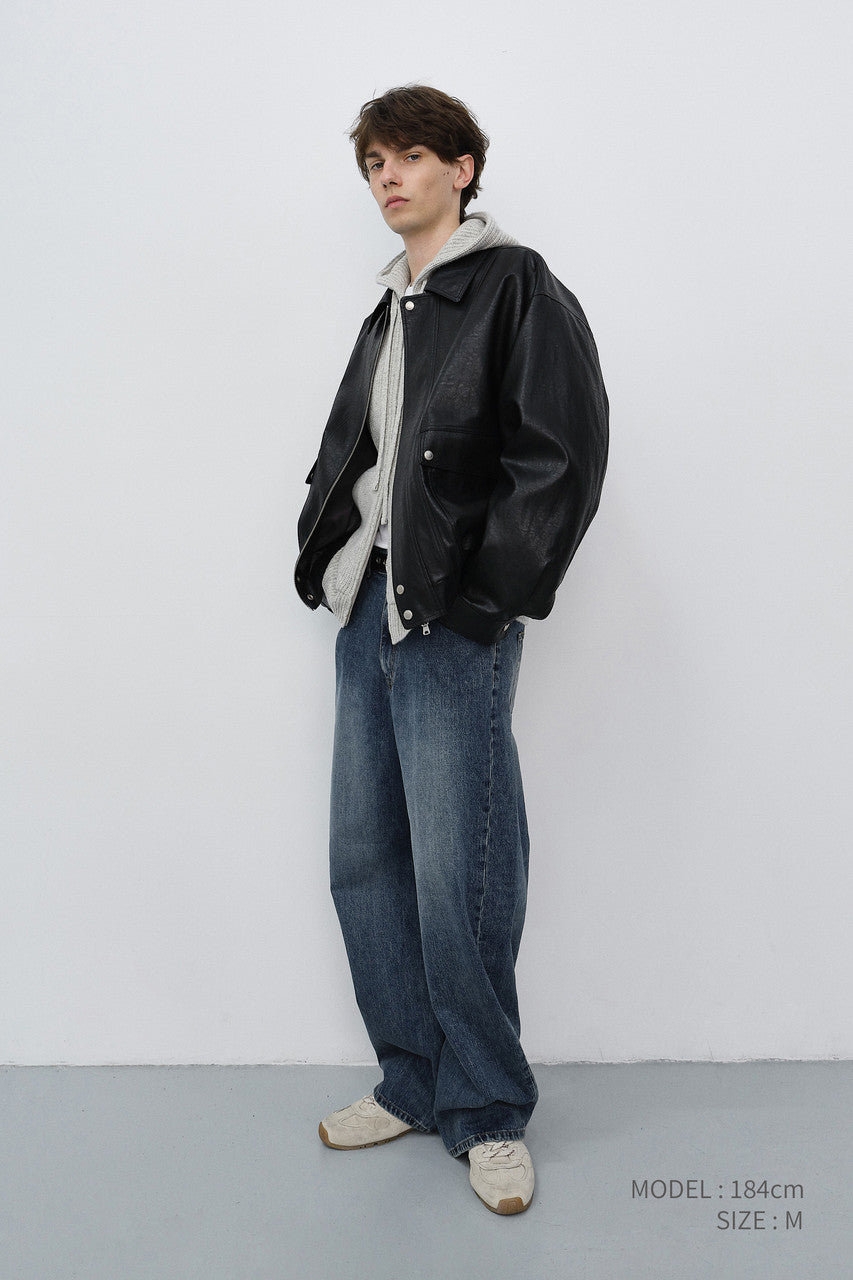 Dunst Relaxed Curved Jeans Vintage Blue