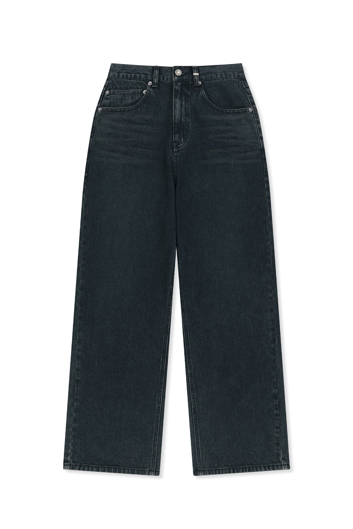 Matinkim Washed Rib Denim Pants IN Dark Navy