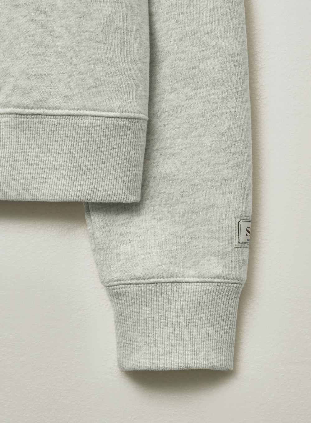 [satur] (W) Apero Volume Sleeve Crop Sweatshirt - Oatmeal