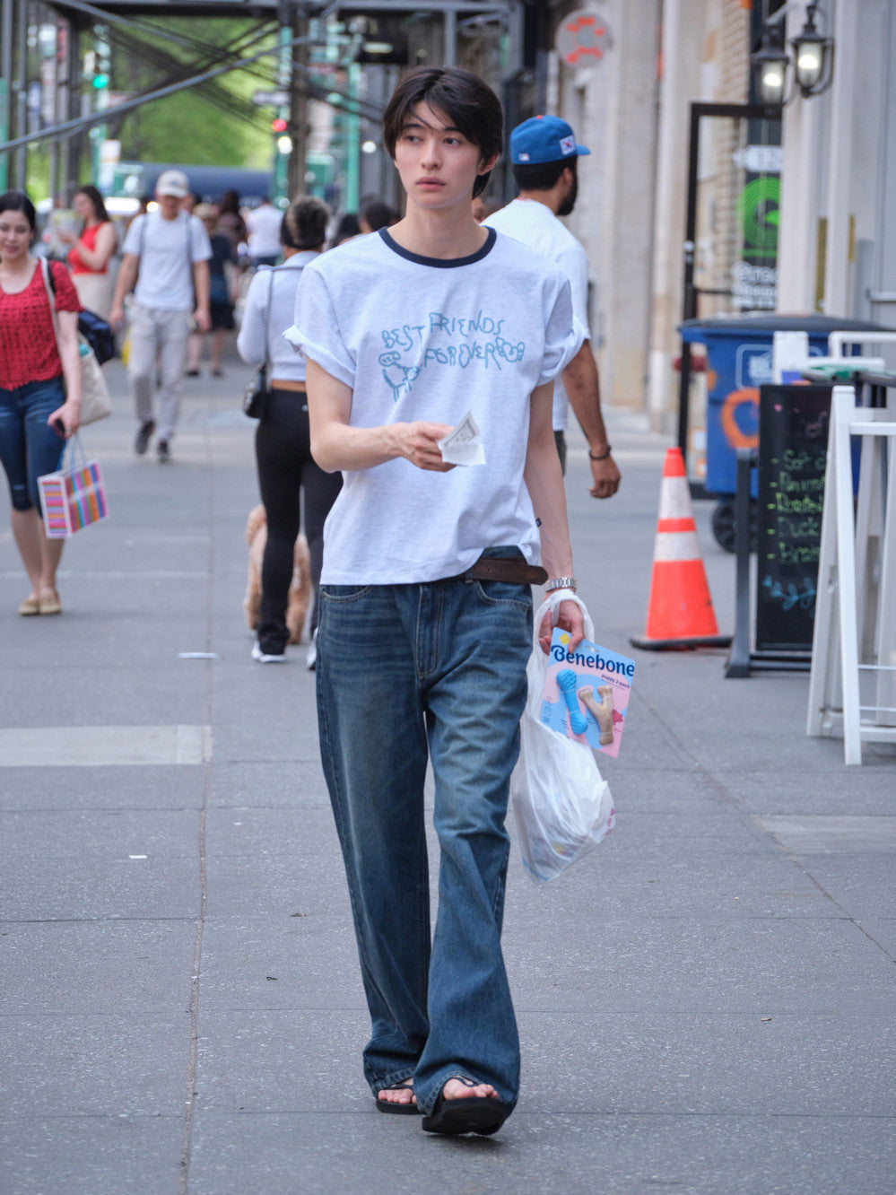 Low Classic Lc Bff Tee Light Melange Grey