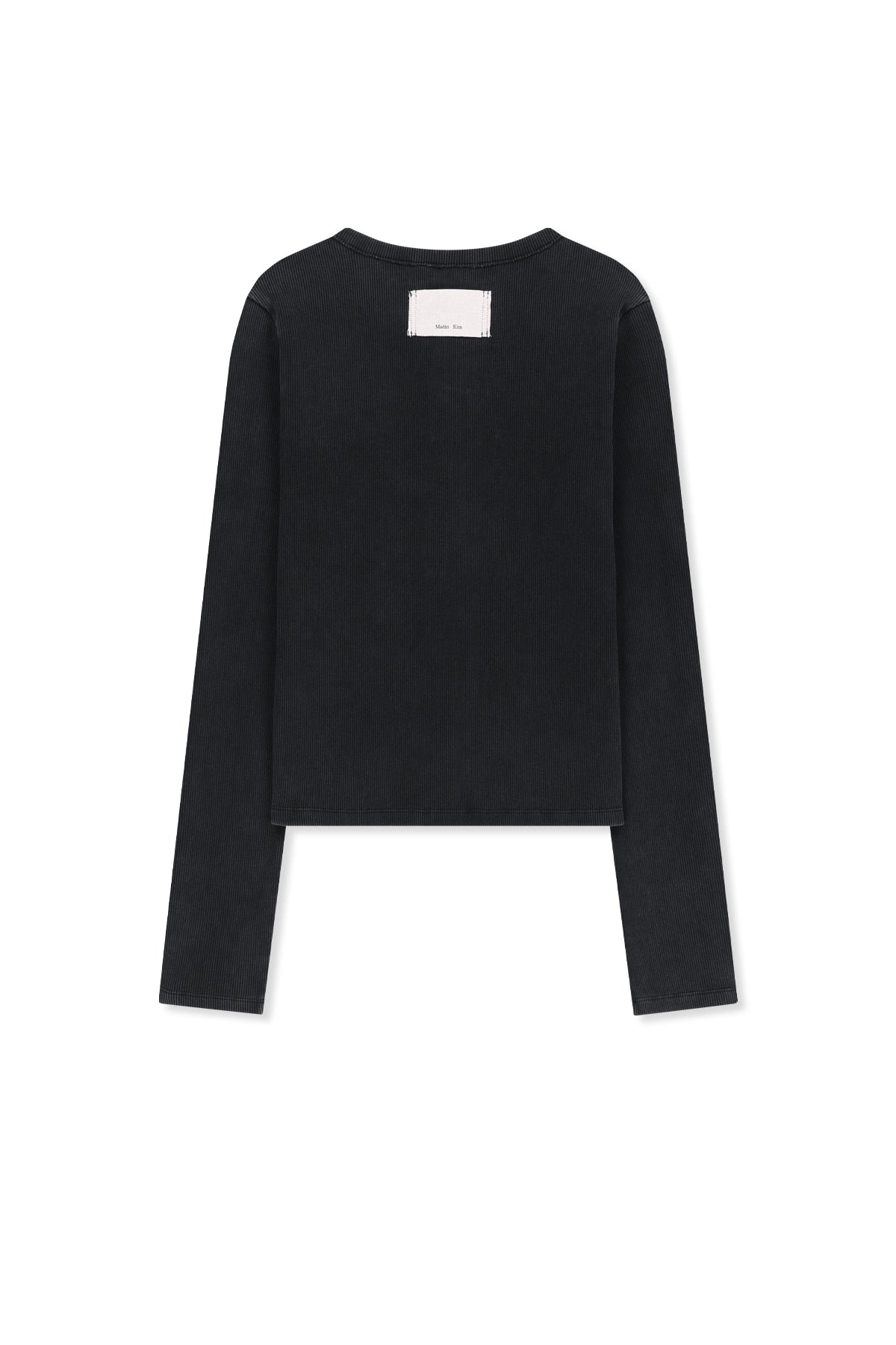 Matinkim Washed Rib Button Detail Top IN Charcoal