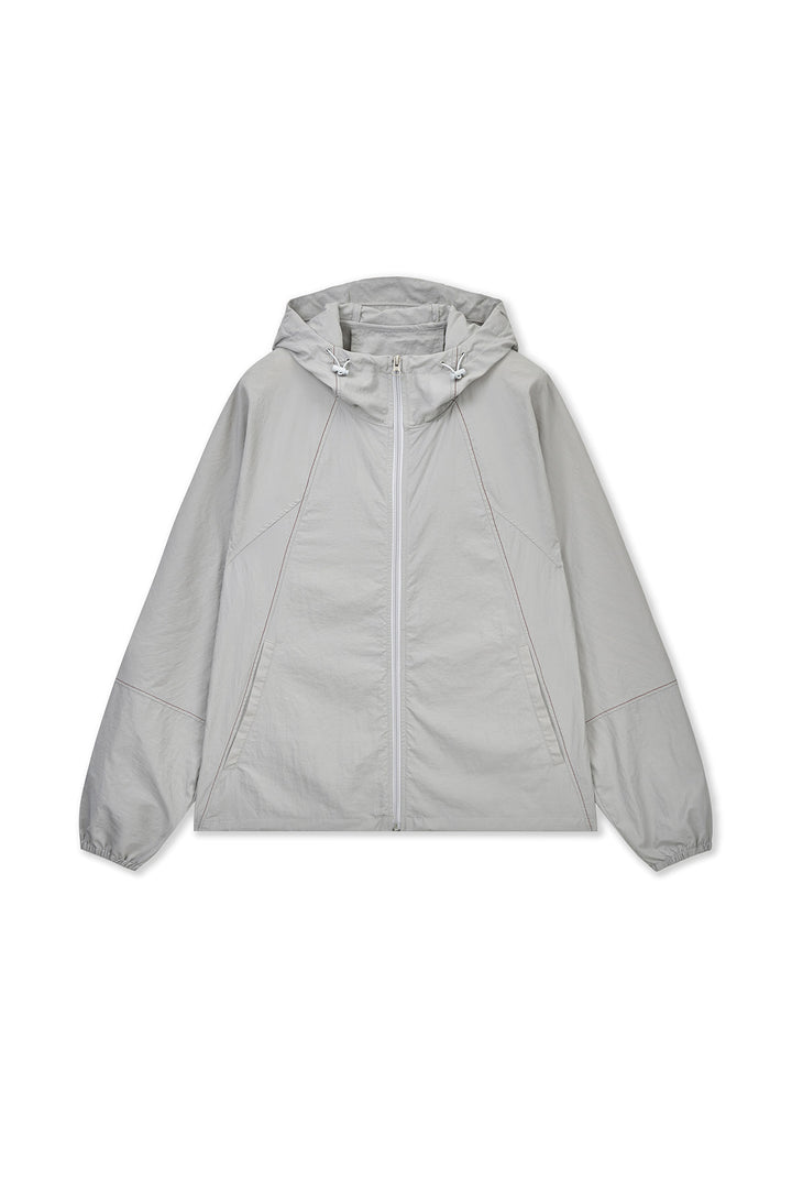 Matinkim Back Logo Hoody Wind Breaker IN Light Beige
