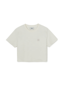 MLB Korea Women's Dia Monogram Tonal Jacquard Crop T-Shirts