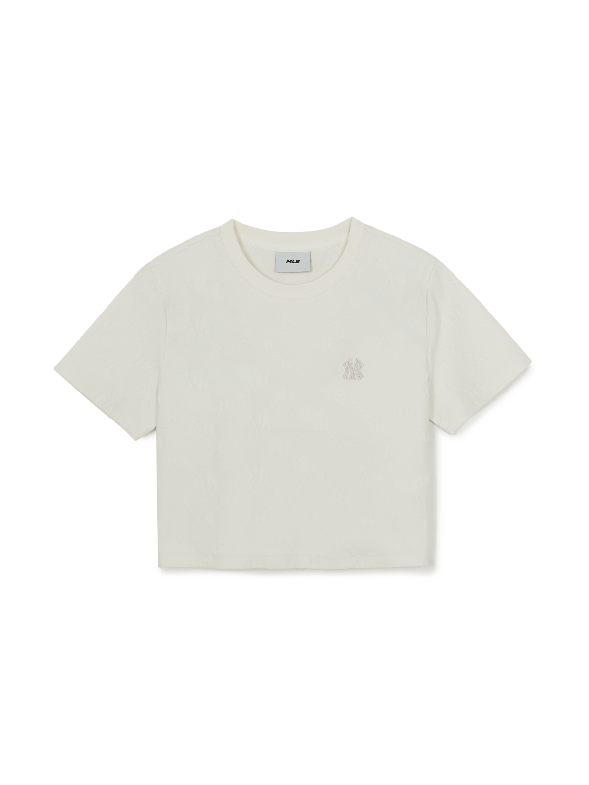 Mlb Women's Dia Monogram Tonal Jacquard Crop T-Shirts