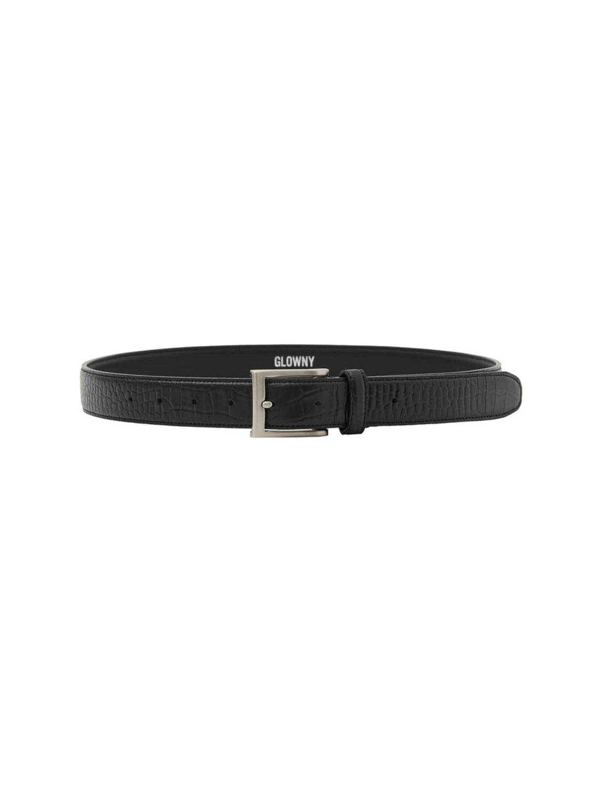 GLOWNY G Crack Leather Belt (Black)