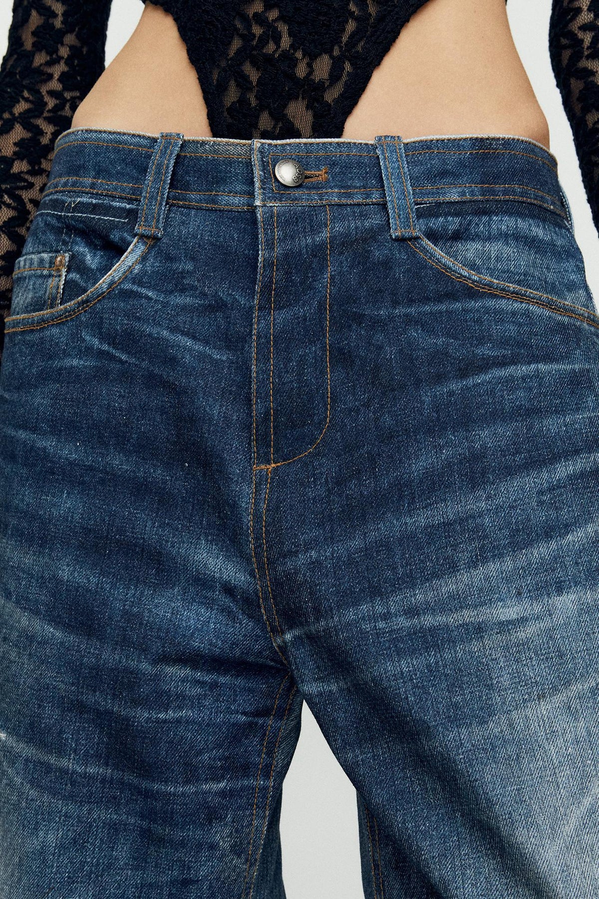 Andersson Bell Trompe L'Oeil Printed Denim Pants