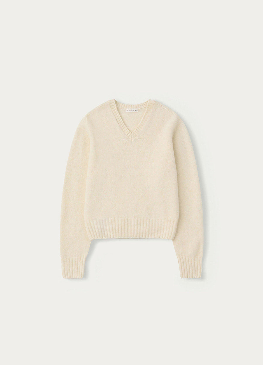 Nothing Written Miro v-neck pullover (Milk ivory)