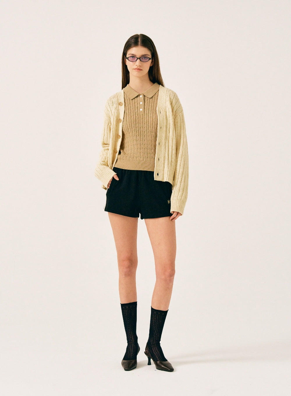 [satur] (W) Lawton All Day Track Shorts - Caviar Black